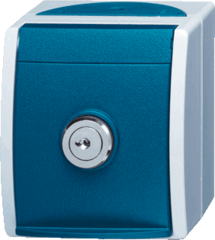Busch Jaeger 2CKA002083A0823 - wcd randaarde kd eenheidsslot IP44 ocean + 2 sleutels