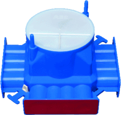 ABB Installatiedozen en -kasten 1SPA007110F0600 - ctraaldoos voor gietbouw, 8 x 16 mm + 8 x 19/20 mm, met afneembaar b