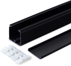 Canalit 952218 - Kabelkanaal 30x30mm zwart, 1x2 meter met folie