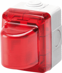 Gewiss GW27415 - indicatielampen - 15 w - 230 v - rode afscherming - ip55 - grijs