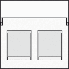 Niko 101-65600 - inzetplaat modulair jack 2-voudig tekstkader wit