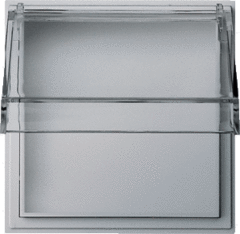 Gira 040965 - overgangsplaat klapdeksel transparant aluminium tx44