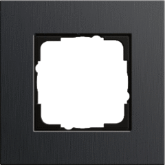 Gira 0211126 - afdekraam 1-voudig aluminium / zwart esprit