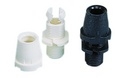 Klemnippel wit met buitendraad 7mm 601240 (zak van 10 stuks)